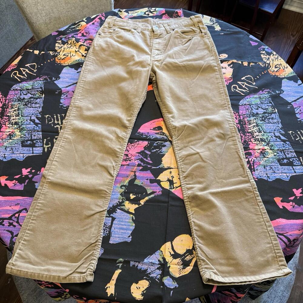 Vintage 80s RARE Levis 517 Corduroy Pants USA‎ Made Size Mens 33x30
